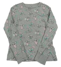 Šedé pyžamové triko s koalami 