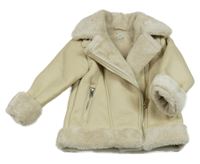 Béžový semišový zimní křivák River Island