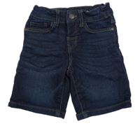 Tmavomodré teplákové riflové kraťasy C&A