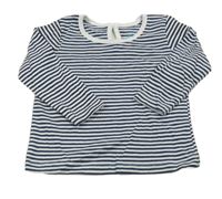 Tmavomodro-bílé pruhované triko Primark