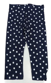 Tmavomodré puntíkované capri legíny DopoDopo 