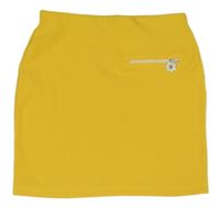 Žlutá žebrovaná sukně 