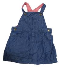 Tmavomodré laclové šaty riflového vzhledu 