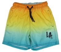 Tyrkysovo-oranžovo-žluté plážové kraťasy Chapter young