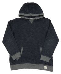 Tmavomodrá melírovaná mikina s kapucí C&A