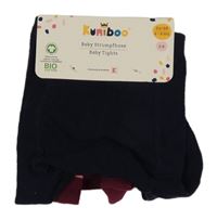 Nové - Tmavomodré + vínové punčocháče Kuniboo