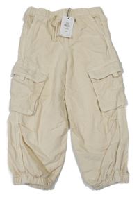 Nové - Béžové cargo cuff rifle Primark