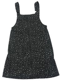 Tmavošedo-černo-světlešedé vzorované úpletové šaty George