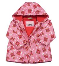 Růžová šusťáková podzimní bunda s holínkami a kapucí Topolino