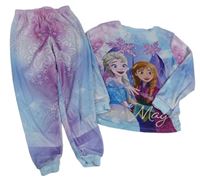 Modro-fialovo-růžové plyšové pyžamo s Frozen George