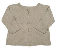 Světlebéžovo/šedé melírované propínací mikinotriko zn. H&M