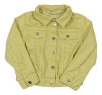 Žlutá riflová crop bunda s límečkem H&M