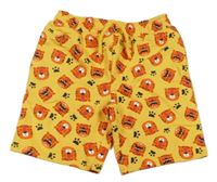 Okrové teplákové kraťasy s tygry St. Bernard