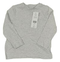 Nové - šedé melírované triko s kapsou F&F