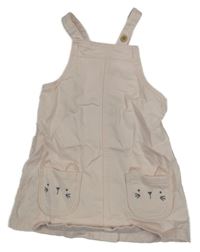 Světlerůžové riflové šaty s kočičkami/kapsami F&F