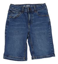 Modré stretch skinny teplákové riflové kraťasy Denim Co.