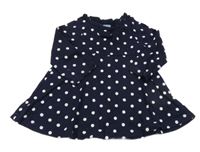 Tmavomodro-bílé puntíkaté šaty GAP