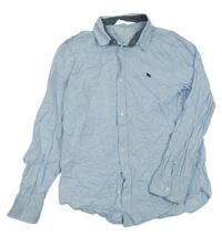 Světlemodrá melírovaná košile s výšivkou H&M