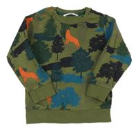 Khaki mikina s vlky M&S