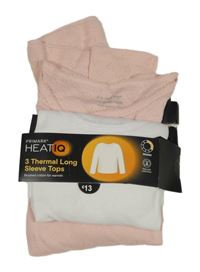 Nové - 2x - Thermo spodní triko s perforovanými srdíčky - Světlerůžové, bílé PRIMARK