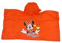 Červené pláštěnkové pončo s Minnie a kapucí Disney