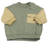 Khaki-písková mikina s kapsou H&M