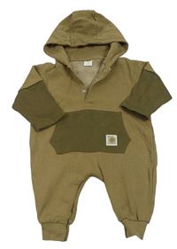 Zeleno-khaki tepláková kombinéza s kapucí Next