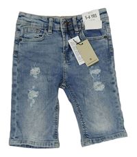 Modré skinny riflové kraťasy s prošoupáním Denim Co.