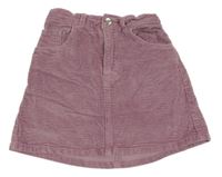 Starorůžová manšestrová sukně H&M