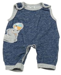 Tmavomodré melírované laclové tepláky s tuleněm Ergee