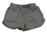 Tmavošedé melírované sportovní kraťasy Tchibo