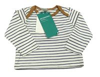 Nové - Bílo-tmavomodré pruhované triko H&M