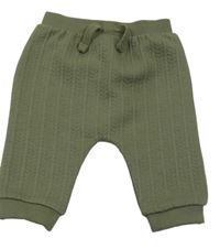 Khaki prošívané tepláky Tu