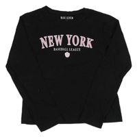 Černé triko s nápisem Blue Seven