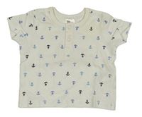 Bílé tričko s kotvami H&M