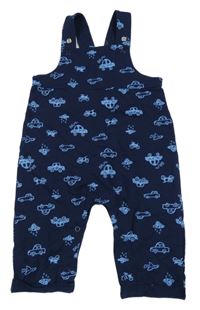 Tmavomodré laclové tepláky s auty Impidimpi