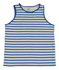 Bílo-modré pruhované tílko H&M