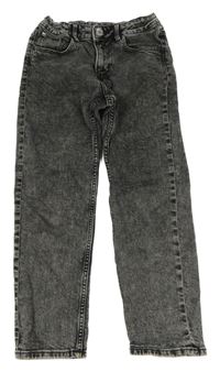 Tmavošedé melírované relaxed fit rifle H&M