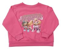 Tmavorůžová mikina se Skye a Liberty - Paw Patrol Nickelodeon