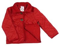 Červená šusťáková prošívaná zateplená bunda E-Vie