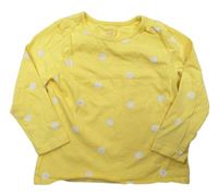 Žluté puntíkaté triko H&M