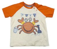 Smetanovo-oranžové tričko s krabem George