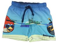 Modré plážové kraťasy s Angry Birds H&M