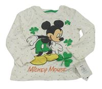 Bílé vzorované triko s Micekym zn. Disney