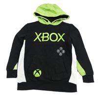 Černo-zelená mikina s X-box a kapucí George