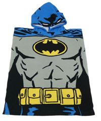Šedo-modré osuškové pončo s kapucí - Batman