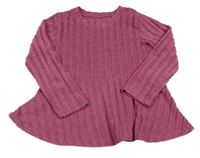 Růžová úpletová tunika shein