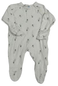 Bílý overal s králíčky 