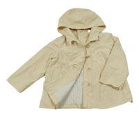 Smetanový šusťákový jarní kabát s kapucí Zara