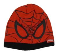 Červeno-černá pletená čepice - Spiderman